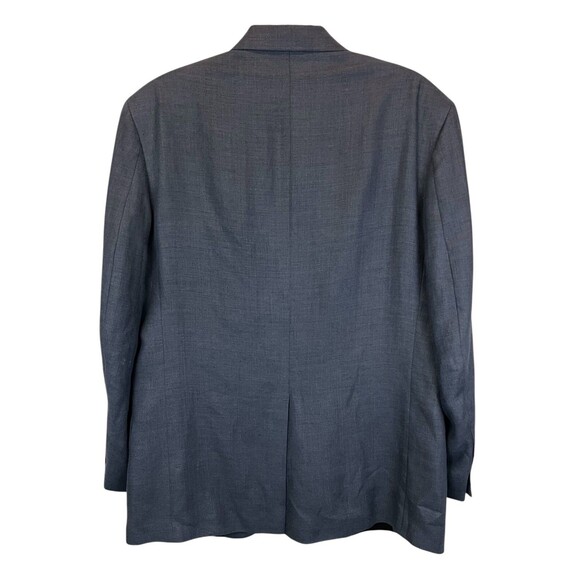 Robert Stock Signature Blue Linen Blend Suit Sport Coat Blazer  41R  Business - Picture 2 of 7